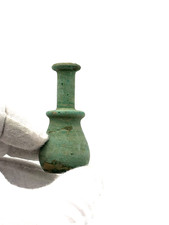 Small green antique-style Roman glass bottle Grand Tour 61mm 8.80g