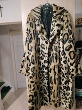 Ladies animal print fur beige black coat size 16/18/20? new