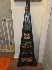 Vintage Wooden Celestial Hand Painted Pyramid Chest of 4 Drawers, Drawers.Great 