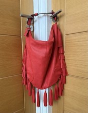 Red Tassel Faux Flat Grain