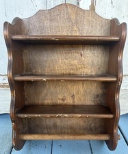 VTG Basketville Wooden Wall Shelf Display Spice Rack  Shabby Chic Towel Kitchen