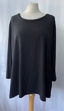 Susan Graver Women's XL Black Long Sleeve Stretch Knit Top