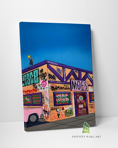 Graffiti simpsons moe - graffiti, canvas