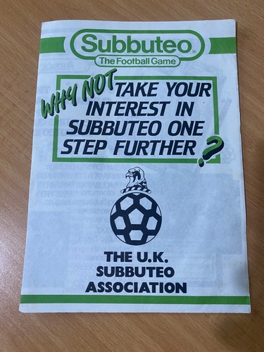 Subbuteo the football - the,