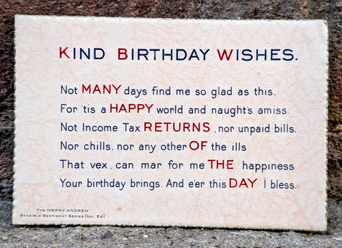 Vintage unused 1930 - vintage, birthday