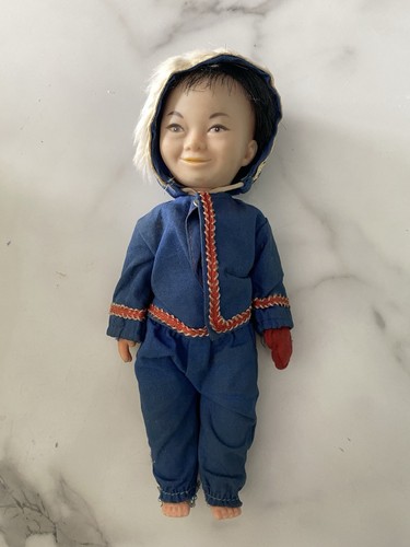 Vintage little eskimo doll - vintage,