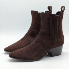 UK 4 Russell & Bromley Suede Western Heeled Ankle Boots 37