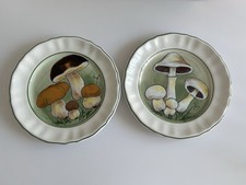 Vintage set of 2 hand-painted