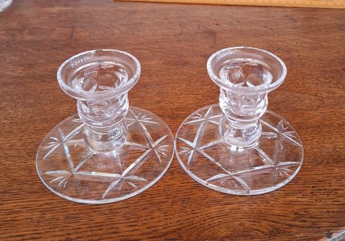 Pair stuart crystal candle - pair,