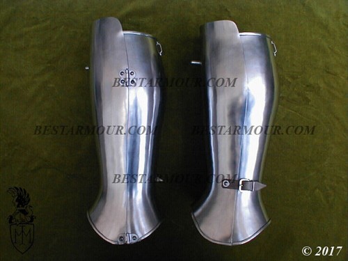 Armour leg greaves - , medieval
