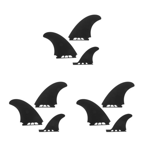 Black pvc surfboard fins - surfboard, set