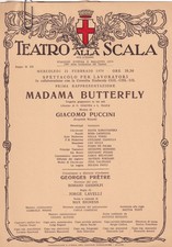 Opera Programme 1979 La Scala Madama Butterfly Raina Kabaivanska Leo Nucci
