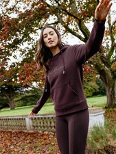 LeMieux Elspeth Hoodie Damson; Sparkle Logo, Kangaroo Pocket, Brushed Fleece