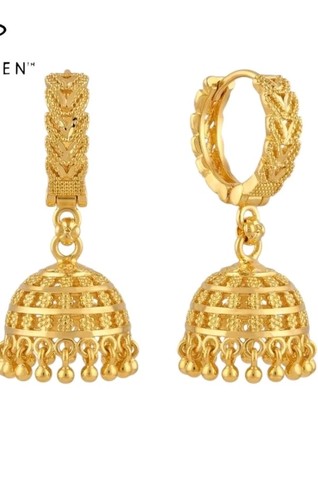 New gold plated earring indian - new,