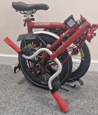 Red Brompton M6L /C Line 6 Spd + Carbon Wheels + Extras Red Touchpoints RRP£2½k