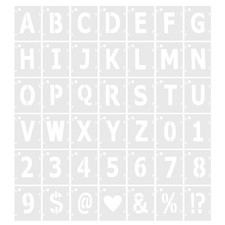 1 Inch Letter Number Stencils