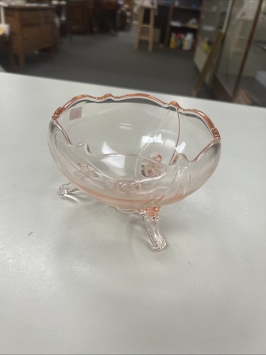 Antique petal pink footed dish - antique,