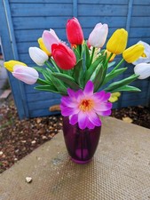 Purple Vase with Artificial