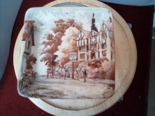 Newhall pub ashtray 'Great Stuff This BASS' small ceramic dish - 10 cm Sq