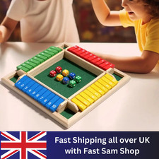 Wooden Dice Board Game Shut
