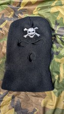 3 HOLE FULL FACE SKI MASK WINTER  BALACLAVA HOOD WITH SKULL & BONES MOTIF