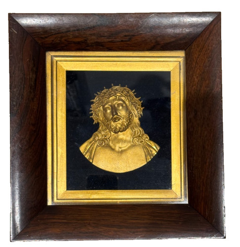 Antique framed wall plaque - wall,
