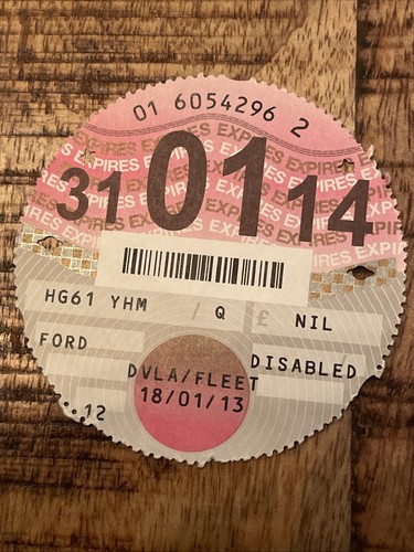 Old tax disc january 2014 - old,