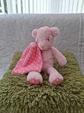 RETIRED TOYS R US SNUGGLE CHUMS PINK PLUSH  MUSICAL LULLABY TEDDY BEAR BLANKET 