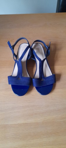 Ladies navy sandals - sandals, 6