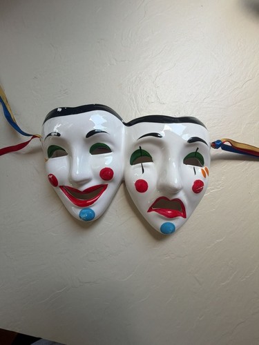 Vintage ceramic comedy and - vintage,