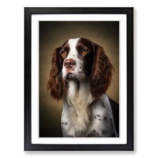 English Springer Spaniel Classicism Framed Canvas Wall Art Print Poster Picture