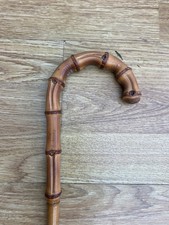 Vintage Whangee Bamboo Walking Stick Previously Umbrella Stick