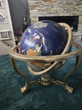Vintage Gemstone World Globe /