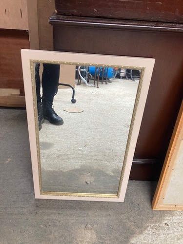 Mirror wall hanging wooden - wall,