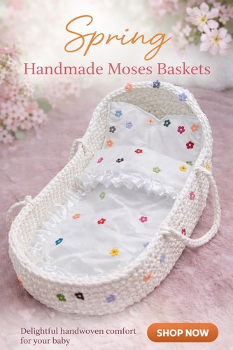 Handmade dolls moses basket - moses,
