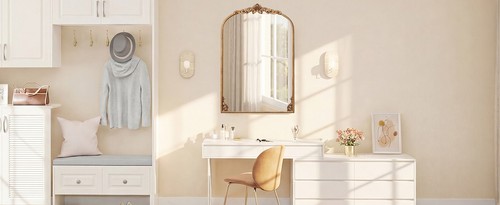 Costway antiqued gold wall - antiqued,