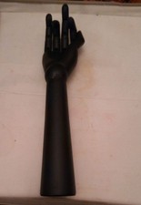 Wooden Articulated Black Life-Size Arm & Right Hand Model Mannequin Ex Display
