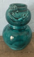Beautiful Chinese Turquoise Vase Possibly Qing Period, Incised Character Marks.