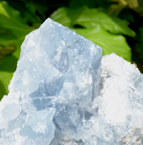 Ice blue celestite crystal - ice,