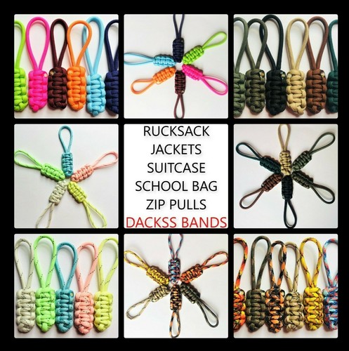 4mm paracord zip pulls - paracord,