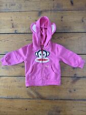 Paul Frank baby hoodie Julius Monkey Ears Pink small Paul 3-6 months