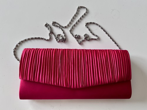 John lewis red satin clutch - satin,