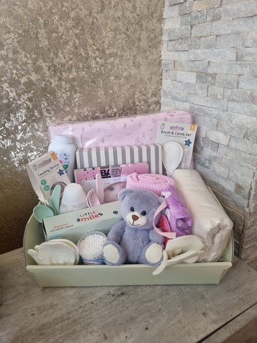 Pink baby shower hamper - , luxury