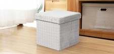 Velvet Storage Ottoman