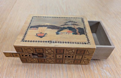 Japanese wooden puzzle secret - wooden, puzzle/secret