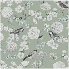 Avery Floral Wallpaper Sage