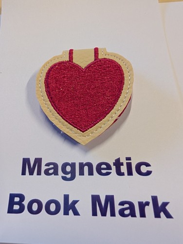 Heart magnetic book mark - book,