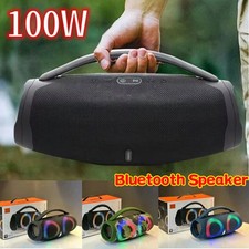 100W Portable Wireless Bluetooth Speaker Stereo Bass Loud AUX USB FM Waterproof
