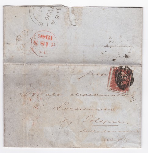 1846 fine penny - qv, 1d