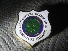 RARE OLD 2006-2010 WIMBLEDON CENTRE COURT TENNIS ENAMEL PRESS PIN BADGE